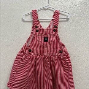 OshKosh B'gosh Red and White Overalls Classic Style